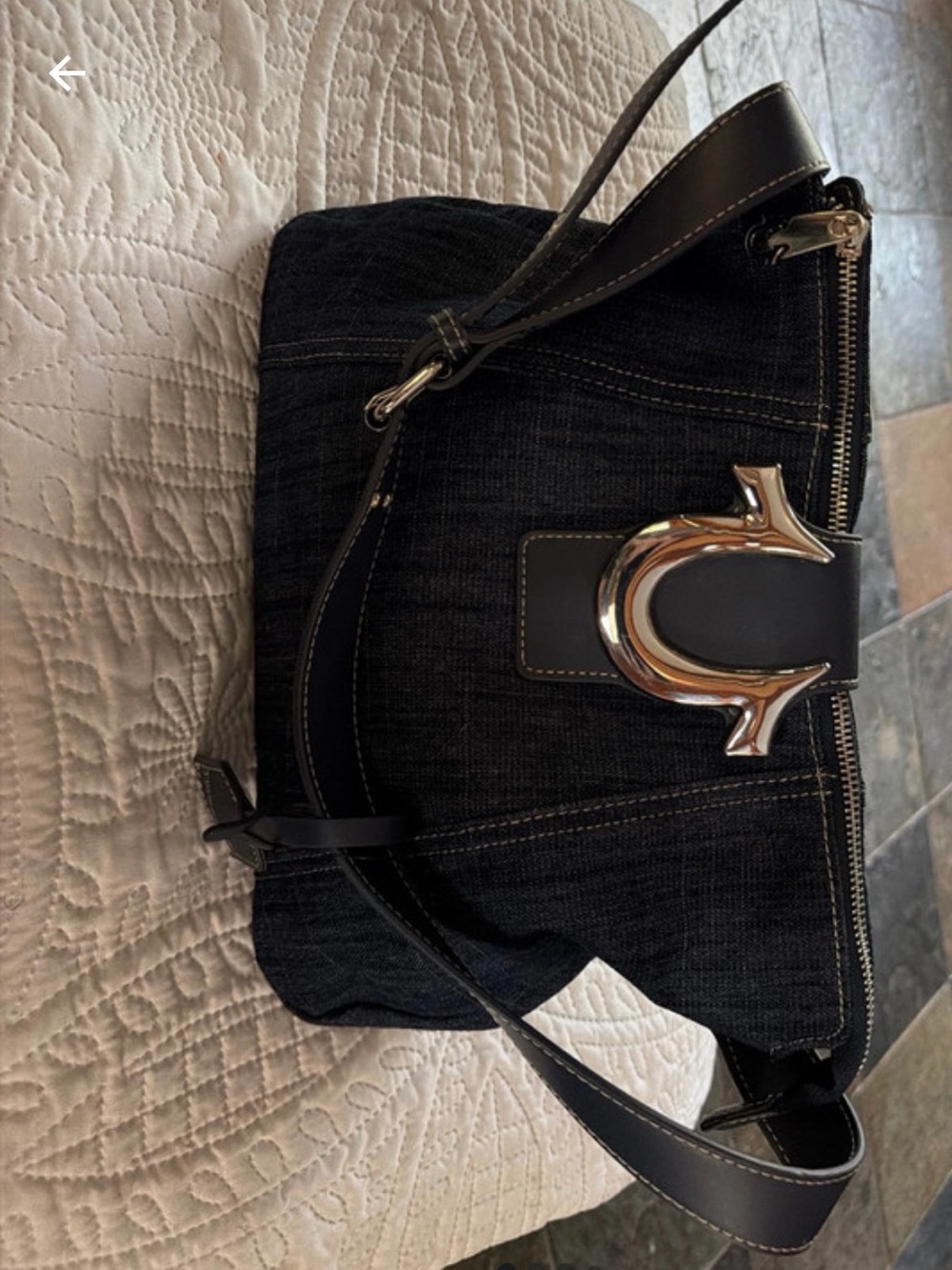 True Religion Blue Denim Shoulderbag NWT